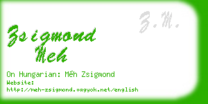 zsigmond meh business card